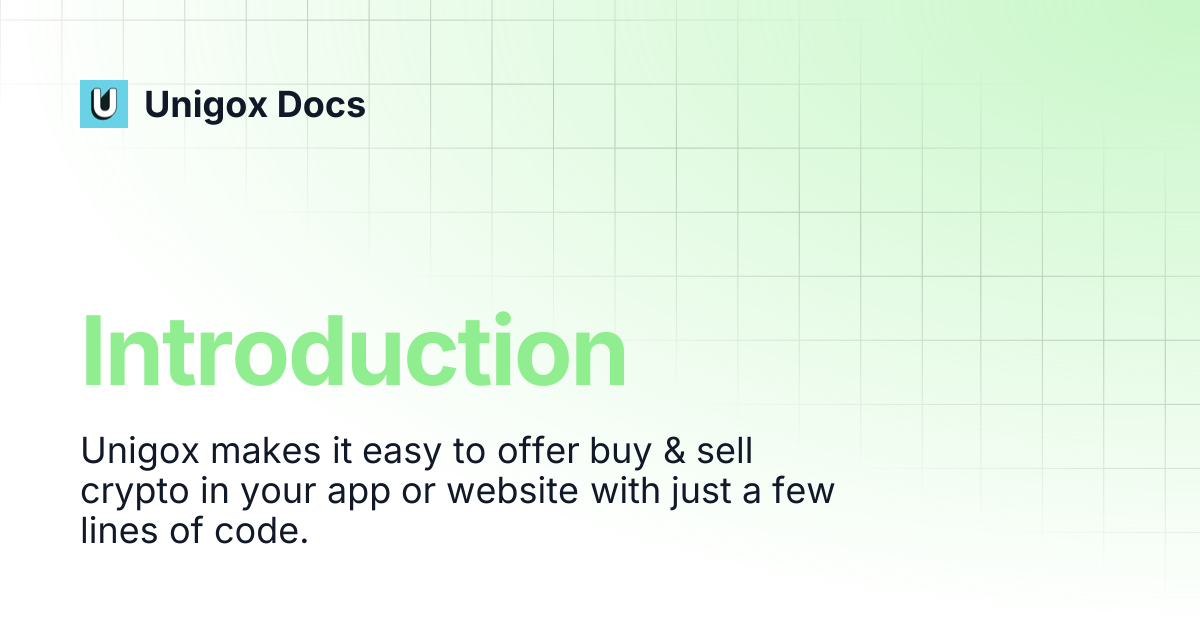 Introduction | Unigox Docs